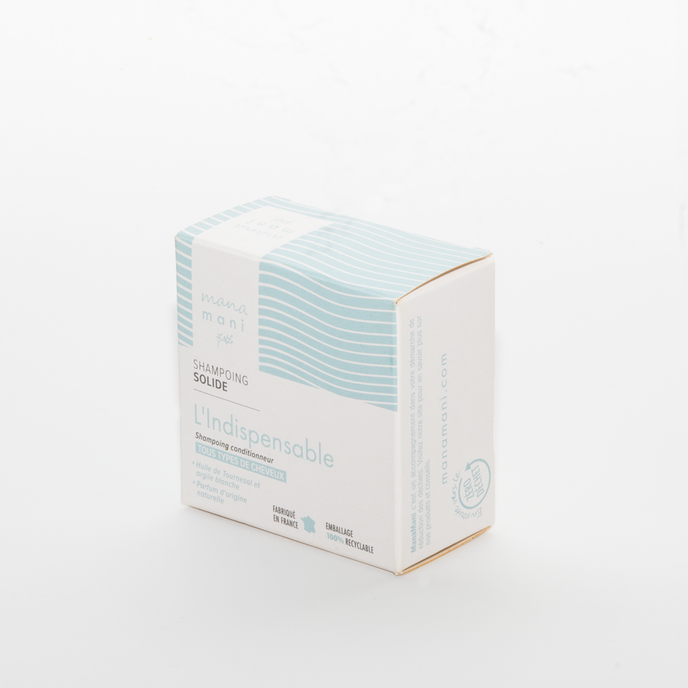 Șampon solid natural pentru păr cu argila albă (Kaolin), 70g.