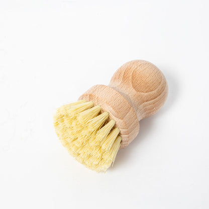 Perie ergonomică pentru vase din lemn si peri din sisal