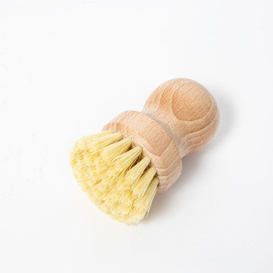 Perie ergonomică pentru vase din lemn si peri din sisal