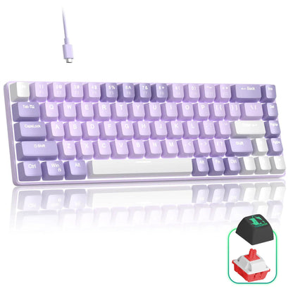 Tastatura Mecanica Gaming Timebox, Red Switch, 60%, Hot-Swap, Violet