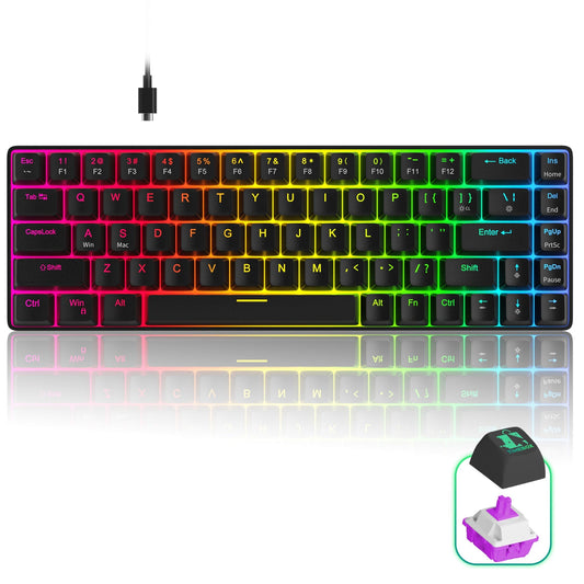 Tastatura Mecanica Gaming Timebox, 60%, Anti-Ghosting, Negru