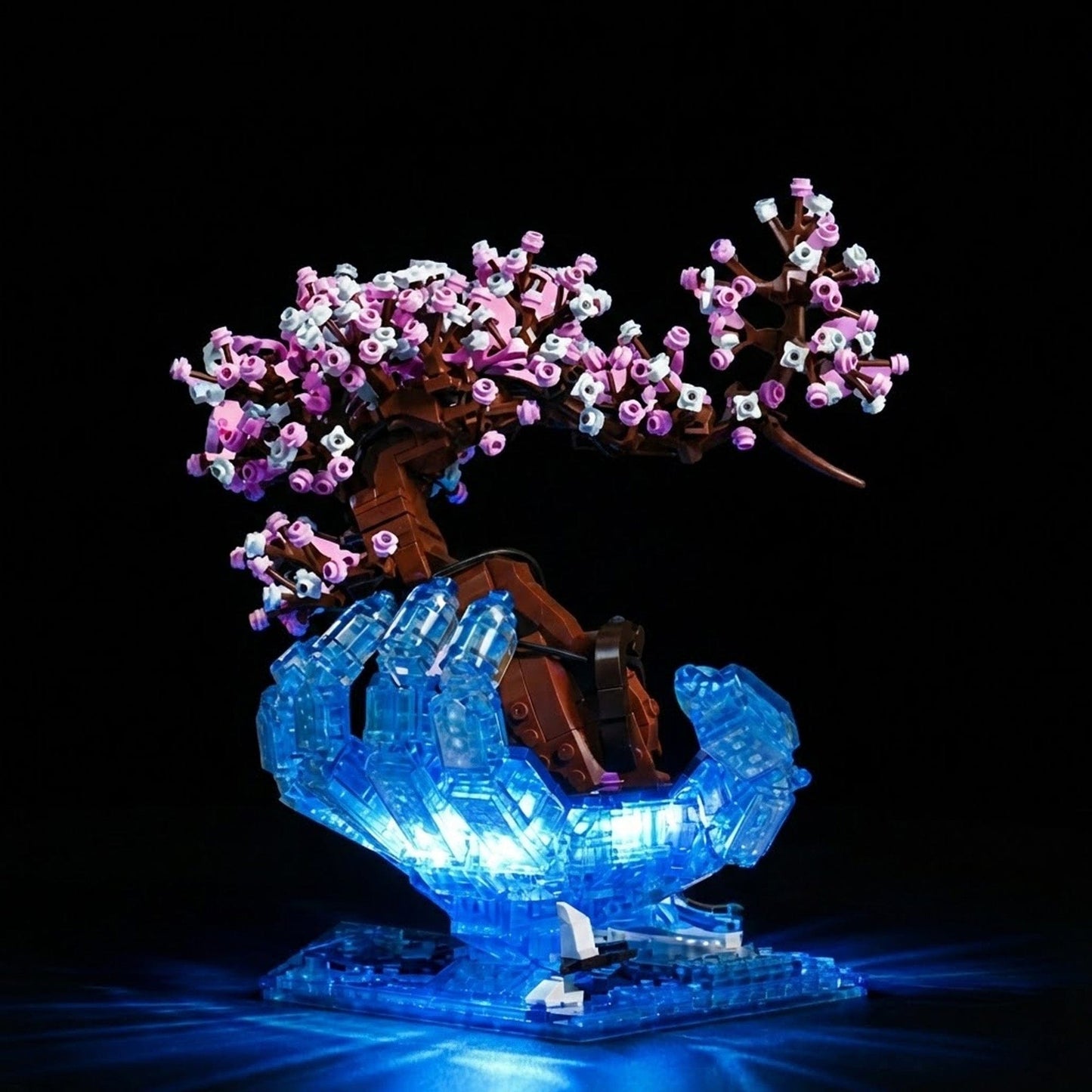 Set Constructie 3D Timebox, Model Cherry Blossom LED, Multicolor