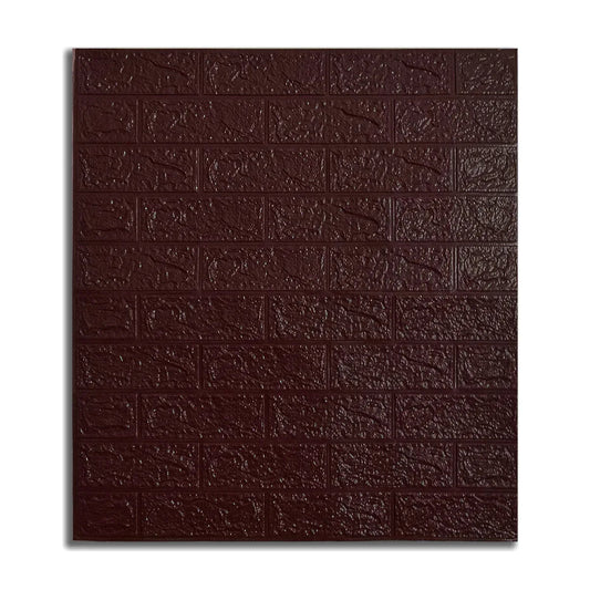 Set 10 x Tapet 3D Autoadeziv, design modern, rezistent la umezeala, usor de curatat, 70x77cm, Visiniu inchis