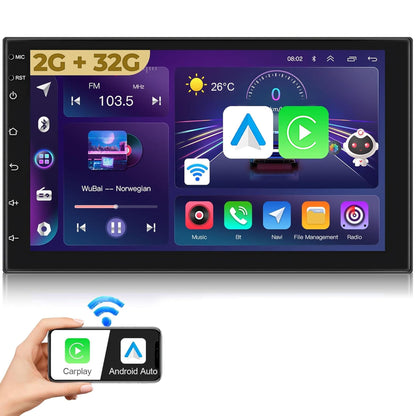 Navigatie Auto Timebox, Apple CarPlay, Android Auto, 2G+32G, Wireless, 2 x USB