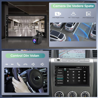 Navigatie Auto Timebox, Apple CarPlay, Android Auto, 2G+32G, Wireless, 2 x USB