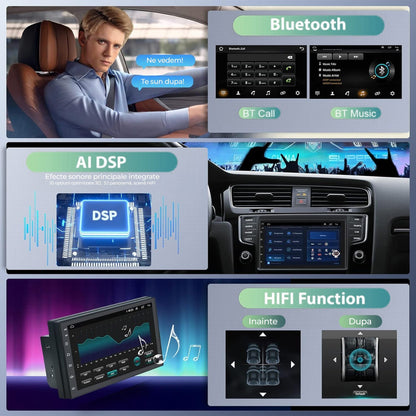 Navigatie Auto Timebox, Apple CarPlay, Android Auto, 2G+32G, Wireless, 2 x USB