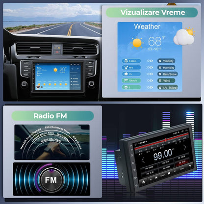 Navigatie Auto Timebox, Apple CarPlay, Android Auto, 2G+32G, Wireless, 2 x USB