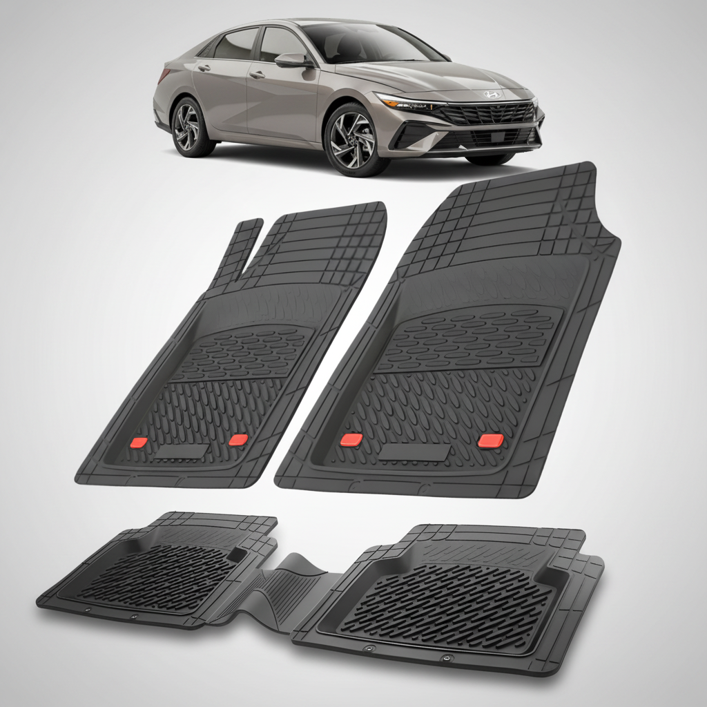 Covorase Auto Cauciuc Compatibile Hyundai Elantra VII Facelift -Black