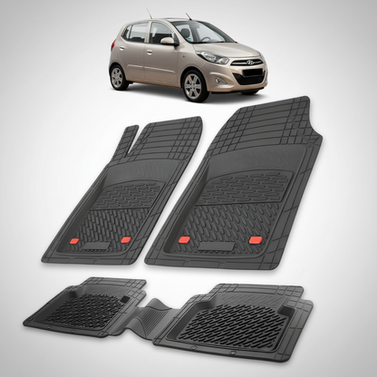 Covorase Auto Hyundai i10 2010-2013 - Cauciuc Tip Tavita-Black