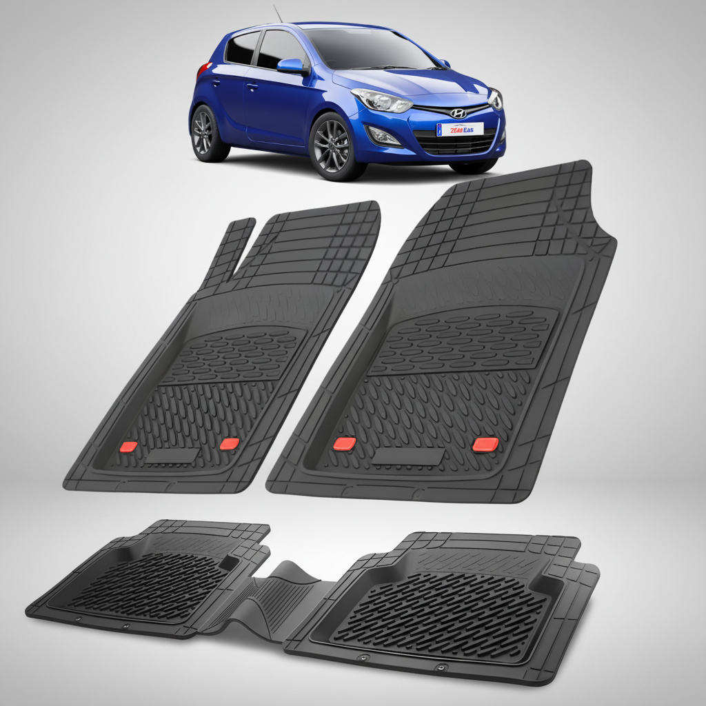 Covorase Auto Hyundai iGen i20 2012-2014 - Tavita Cauciuc-Black