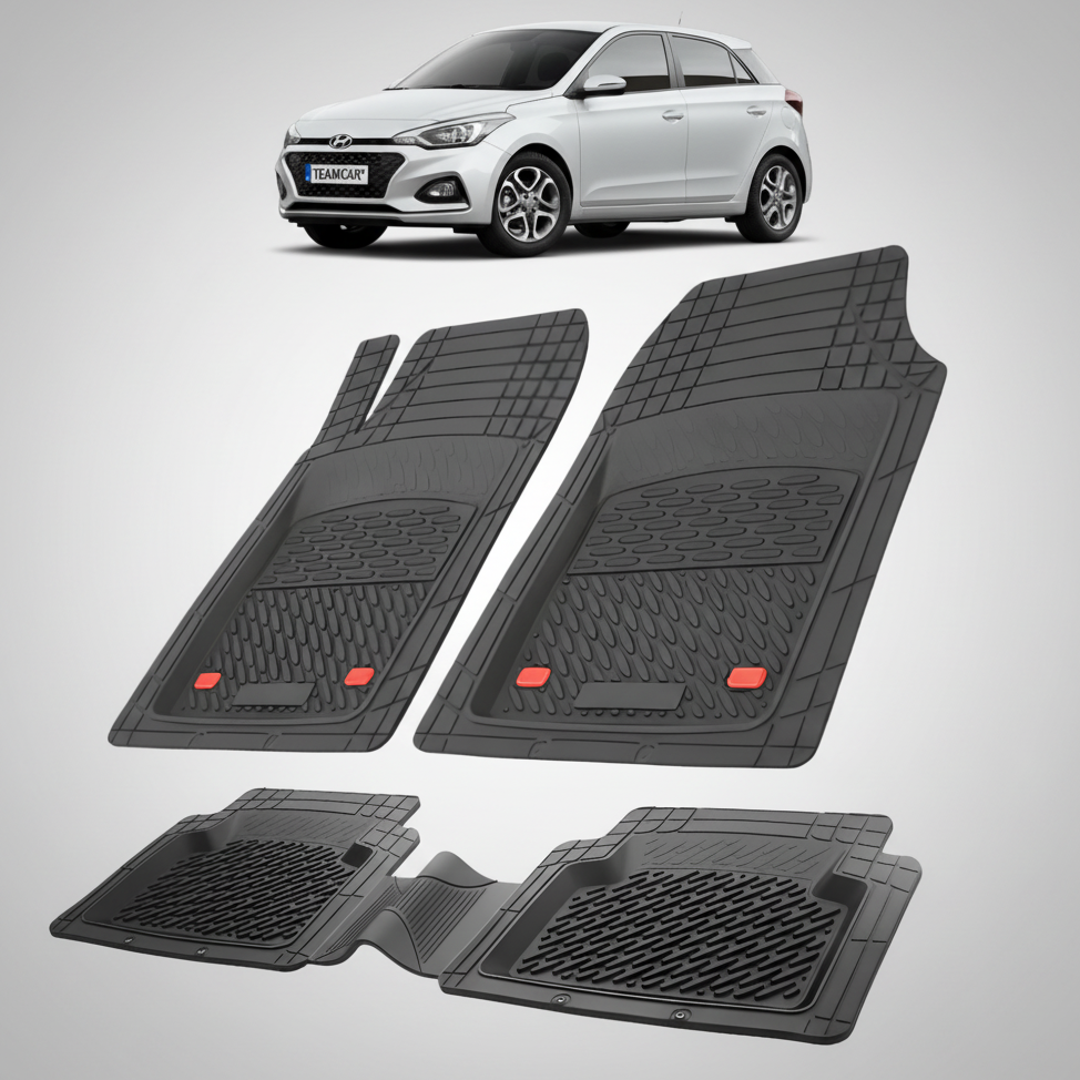 Covorase Auto Hyundai i20 Facelift 2018-2020 - Tavita Cauciuc-Black