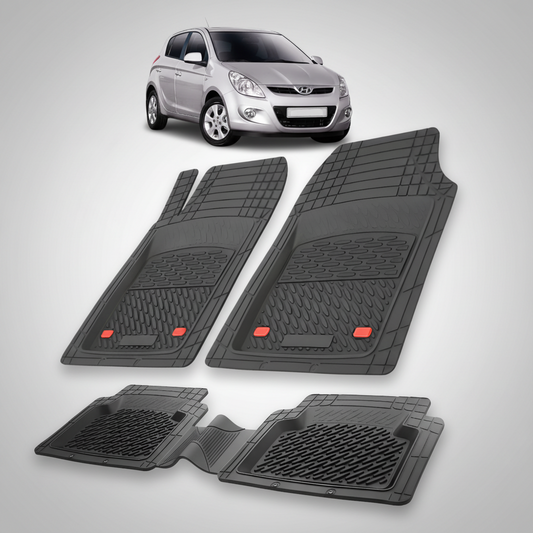 Covorase Auto Hyundai i20 2008-2012 - Tavita Cauciuc-Black
