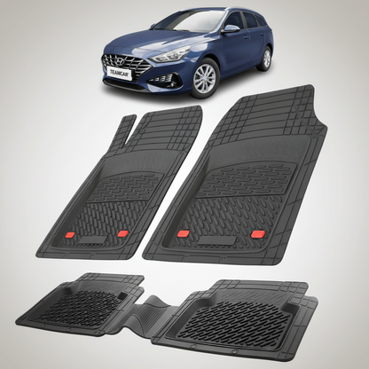 Covorase Hyundai i30 III Tourer 2020-2026 - Cauciuc Tip Tavita -Black
