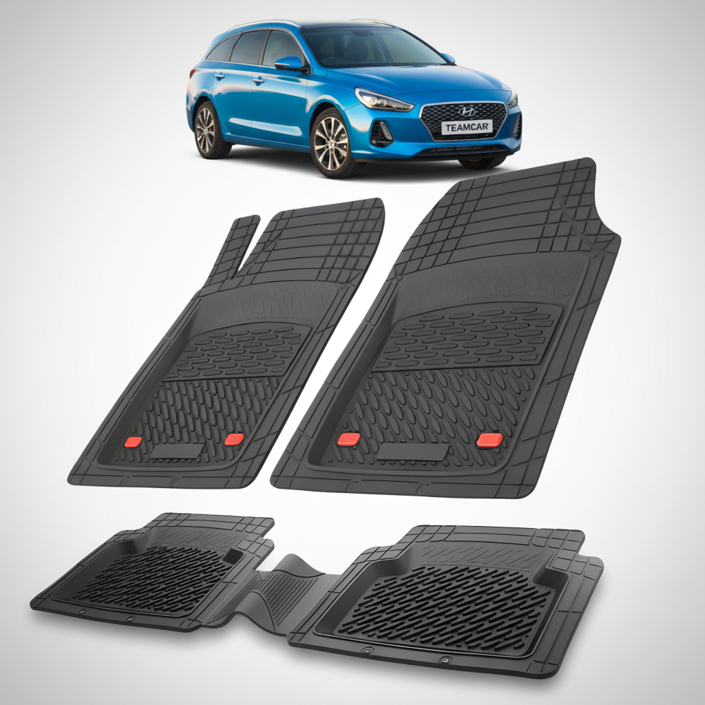 Covorase Hyundai i30 III Tourer 2017-2020 - Cauciuc Tip Tavita -Black