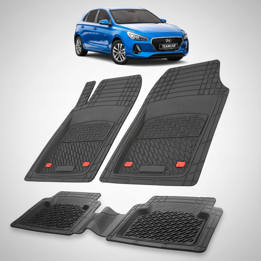 Covorase Auto Hyundai i30 III (2017-2020) - Cauciuc Tip Tavita -Black