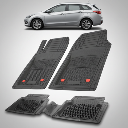 Covorase Auto Hyundai i30 II Tourer (2012-2017) - Cauciuc Tip Tavita -Black