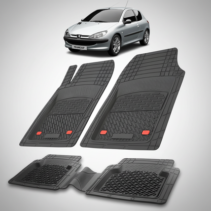 Covorase Tavita Cauciuc Compatibile Peugeot 206 Hatchback (3 usi-1998-2003) Negru
