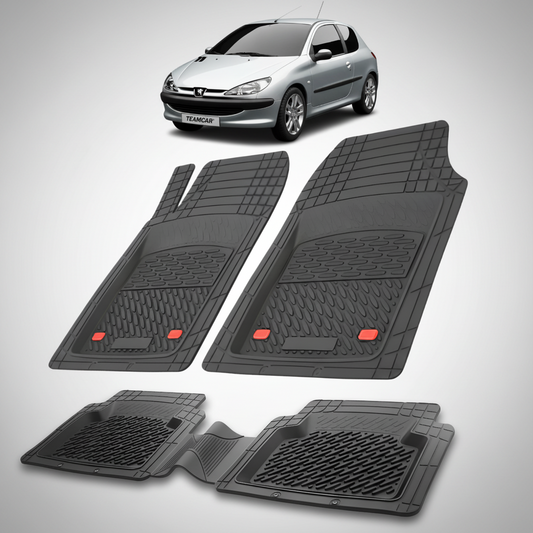Covorase Tavita Cauciuc Compatibile Peugeot 206 Hatchback (3 usi-1998-2003) Negru