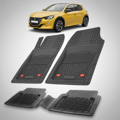 Covorase Auto TeamCar® Tip Tavita Compatibile Peugeot 208 II (2019-2023) Negru