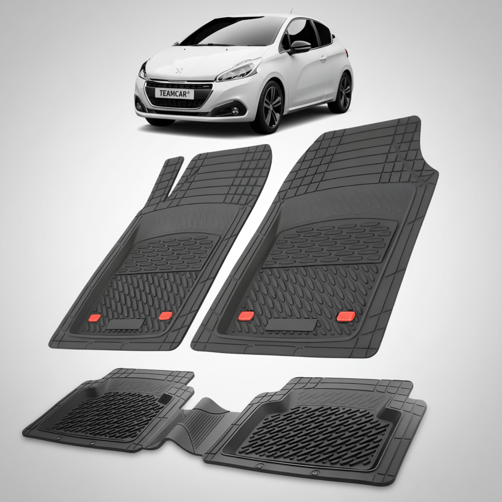 Covorase Auto Tip Tavita Compatibile Peugeot 208 (3 usi,2015-2019) Black