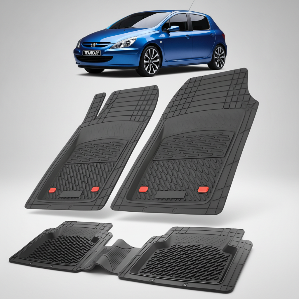 Covorase Auto Tip Tavita Compatibile Peugeot 307 Hatchback 5 usi 2001-2005 Black