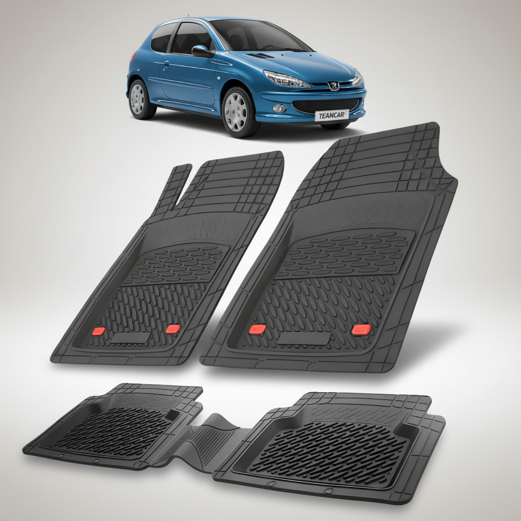Covorase Tavita Compatibile Peugeot 206 (3 usi Facelift/Faza 2) 2003–2009 Black