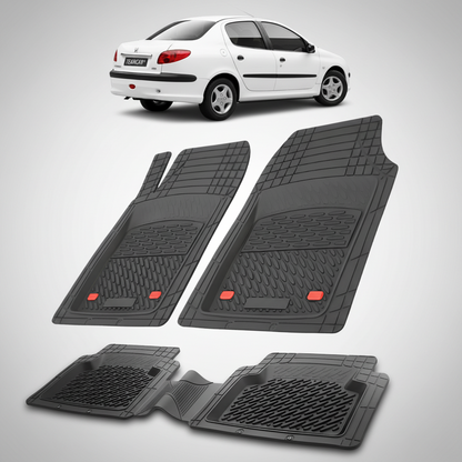 Covorase Tavita Cauciuc Compatibile Peugeot 206 Sedan 2006-2012, Black