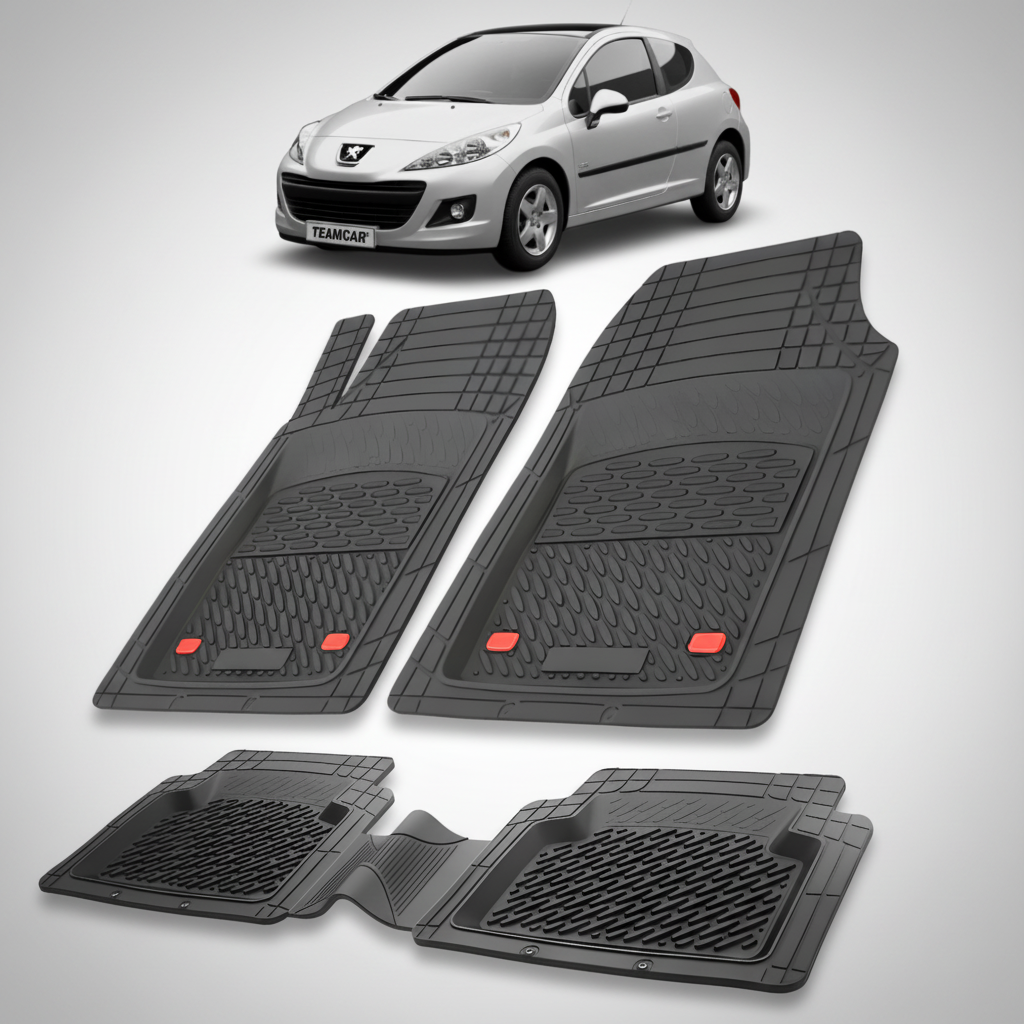 Covorase Tip Tavita Compatibile Peugeot 207 Hatchback (3 usi 2009-2012)-Black