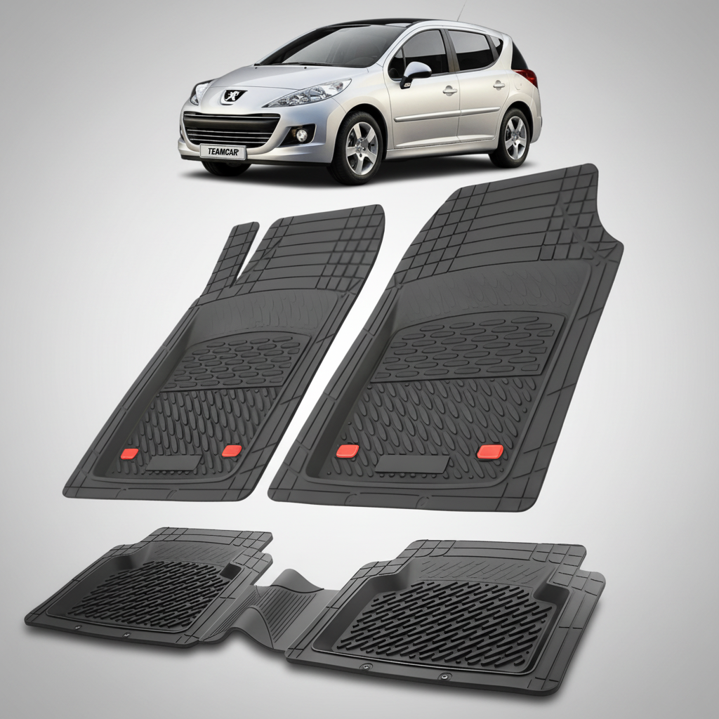 Covorase Tip Tavita Compatibile Peugeot 207 SW (2009-2012)-Black