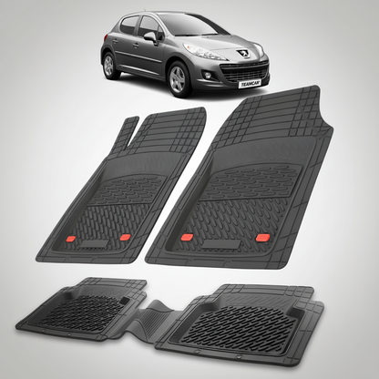 Covorase Tip Tavita Compatibile Peugeot 207 Hatchback (5 usi 2009-2012)-Black