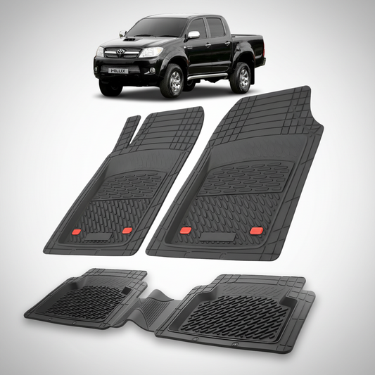 Covorase Auto Tip Tavita Compatibile Toyota Hilux VII (2005–2015) Negru