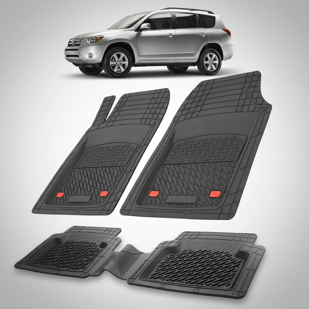 Covorase Auto Tip Tavita Cauciuc Compatibile Toyota RAV4 (2006–2012) Negru