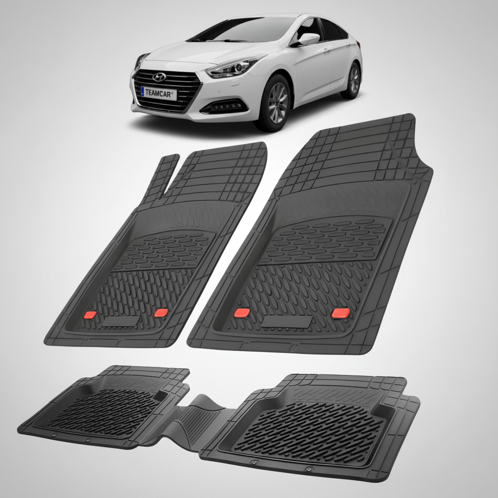 Covorase Hyundai i40 2015–2018 - Cauciuc Tip Tavita -Black