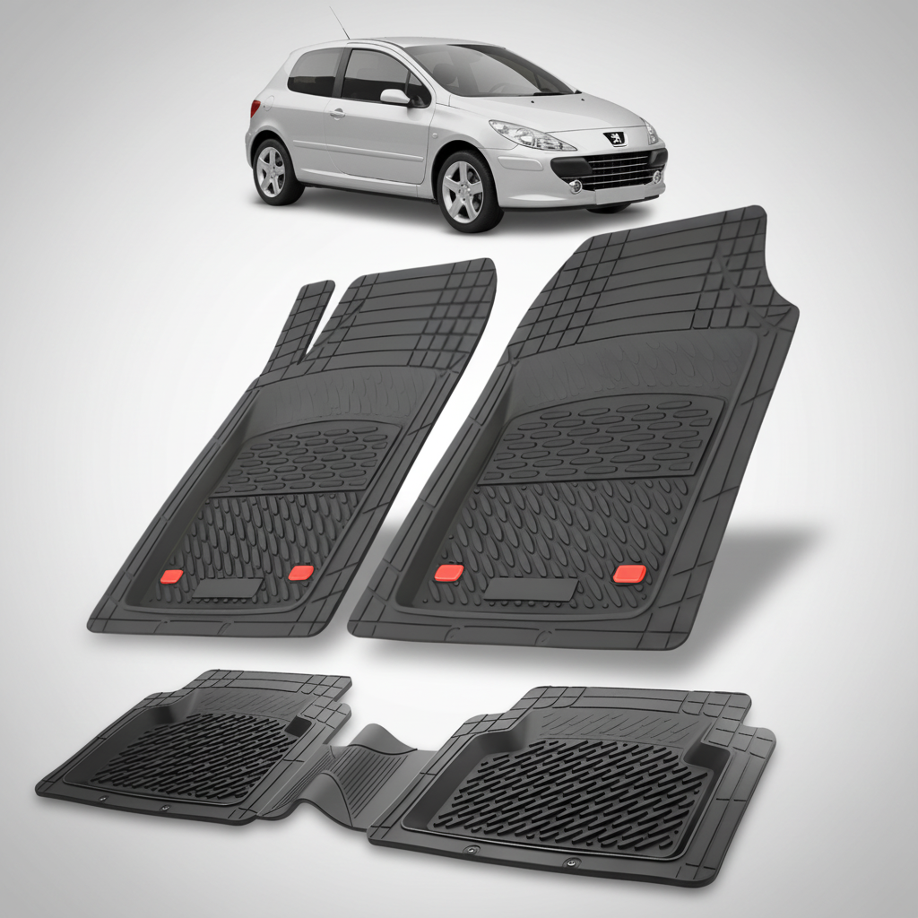 Covorase Auto Tip Tavita Compatibile Peugeot 307 FL 3 usi 2005-2008 Black