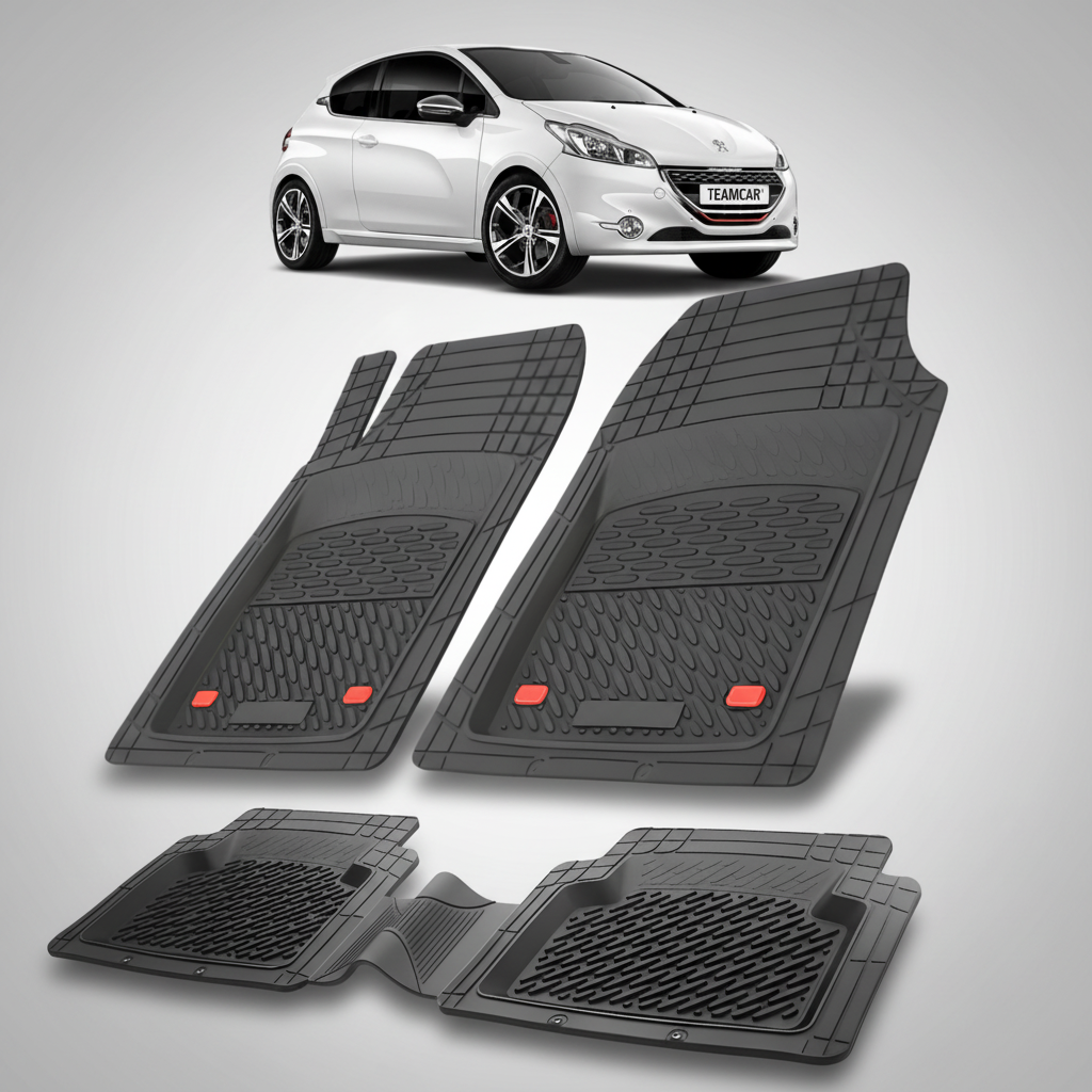 Covorase Auto Tip Tavita Compatibile Peugeot 208 (3 usi,2012-2015) Black