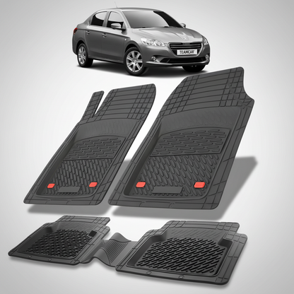 Covorase Auto TeamCar® Tip Tavita Compatibile Peugeot 301 (2012-2016) Negru