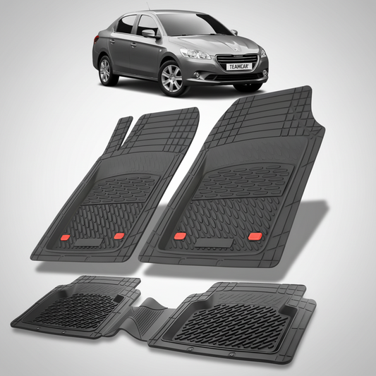 Covorase Auto TeamCar® Tip Tavita Compatibile Peugeot 301 (2012-2016) Negru