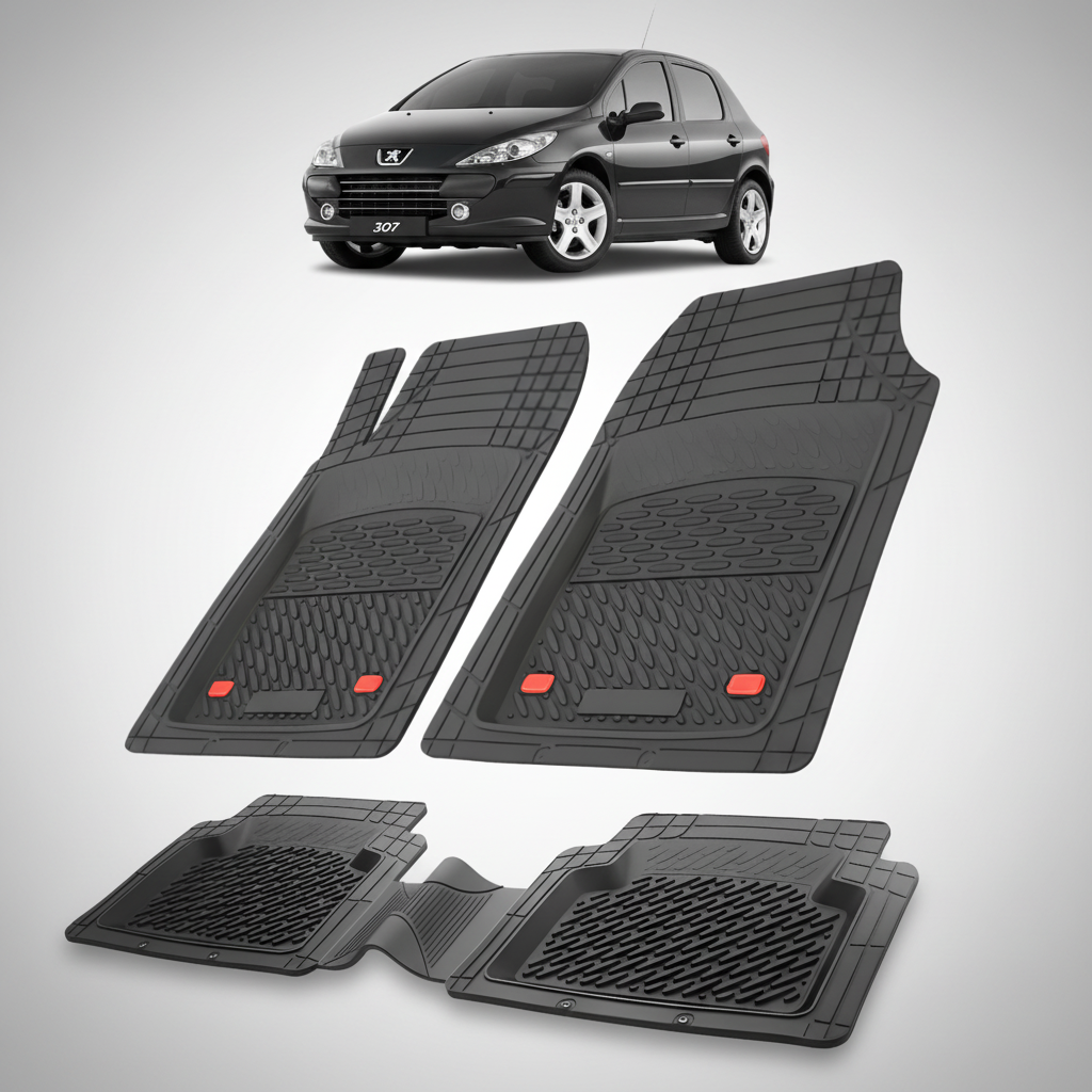 Covorase Auto Tip Tavita Compatibile Peugeot 307 FL (5 usi 2005-2008) Black