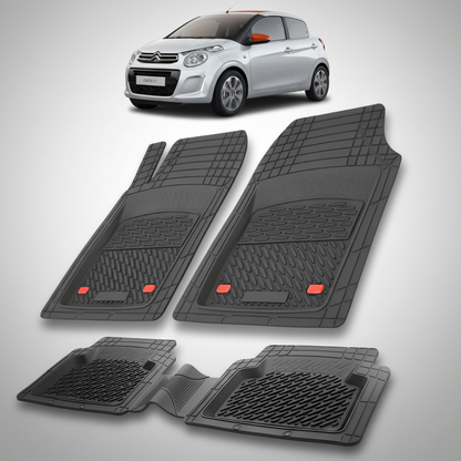 Covorase Auto TeamCar® Tip Tavita Compatibile Citroen C1 II (2014-2022) Negru