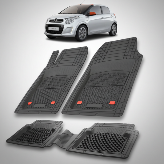 Covorase Auto TeamCar® Tip Tavita Compatibile Citroen C1 II (2014-2022) Negru