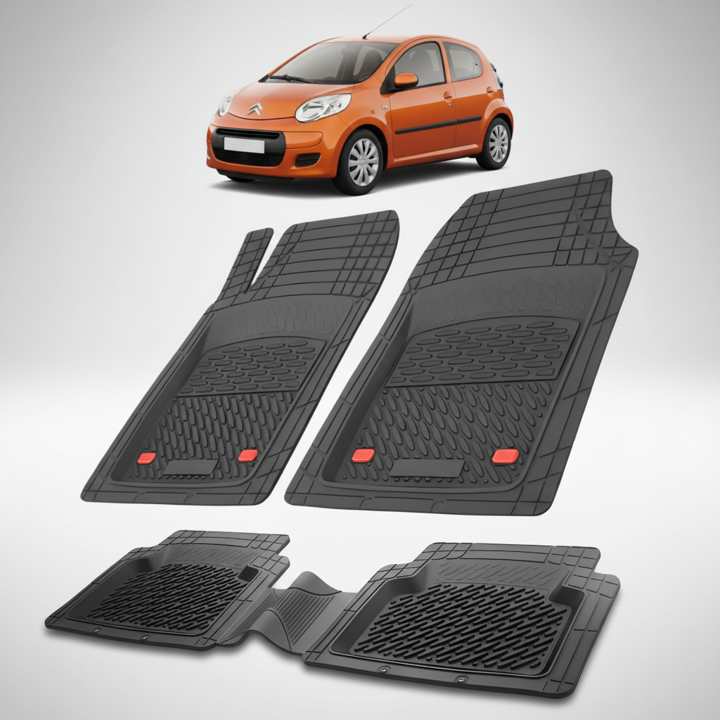 Covorase Auto TeamCar®Tip Tavita Compatibile Citroen C1 I (2005-2014) Negru