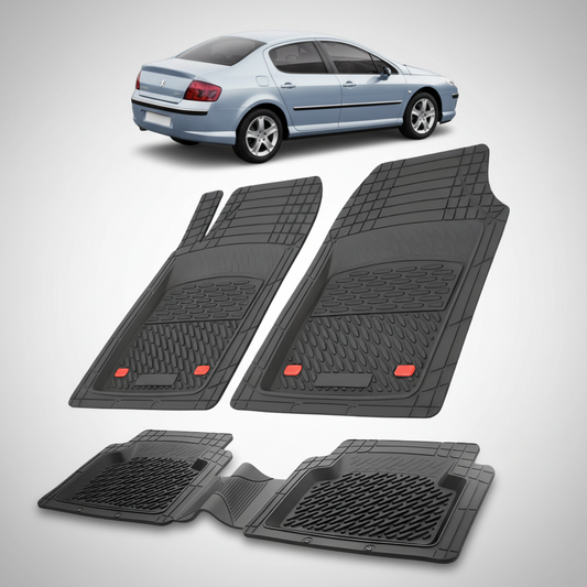 Covorase Auto Tip Tavita Compatibile Peugeot 407 Sedan (2004-2010) Negru