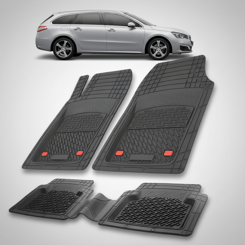 Covorase Auto Tip Tavita Compatibile Peugeot 508 I SW (2014-2018) Black