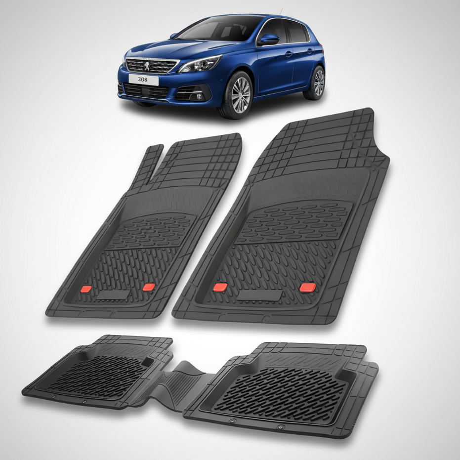 Covorase Auto Tip Tavita Compatibile Peugeot 308 II (2017-2021) Black