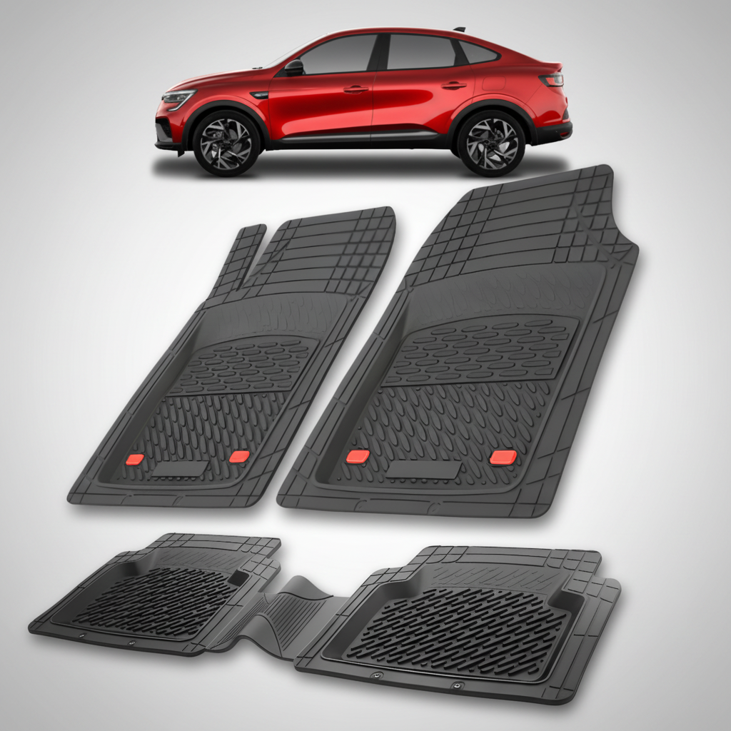 Covorase Auto TeamCar® Tip Tavita Compatibile Renault Arkana (2021-2024) Negru
