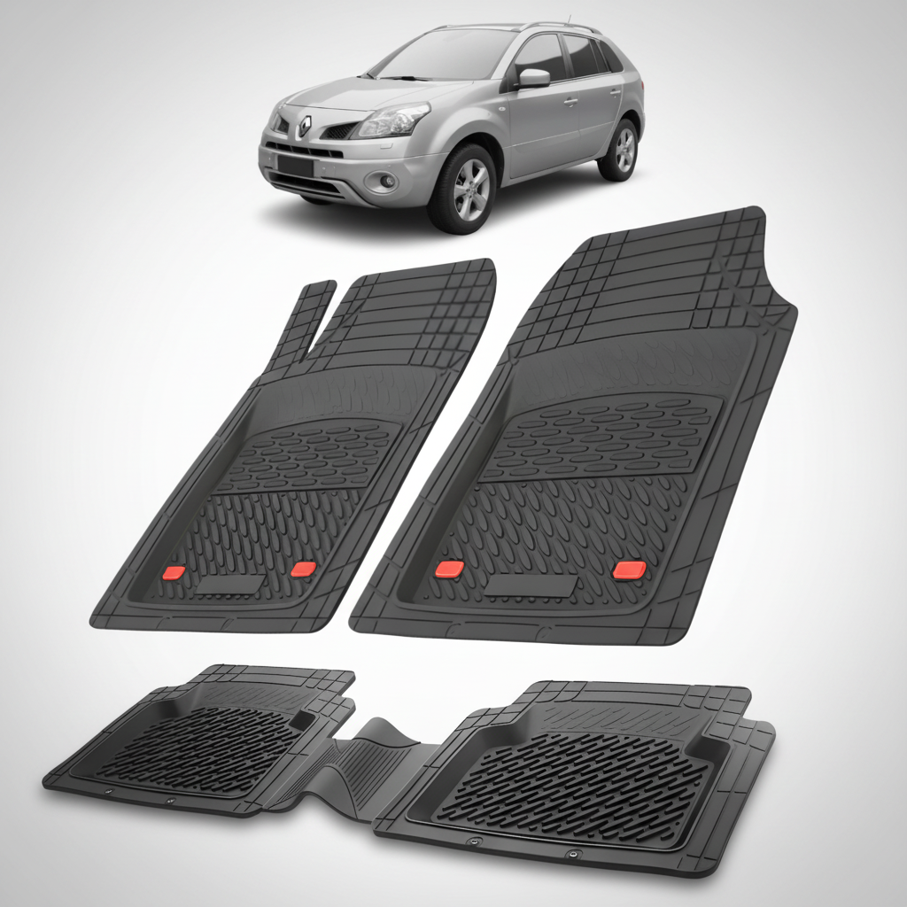 Covorase Auto TeamCar® Tip Tavita Compatibile Renault Koleos I (2008-2016) Negru