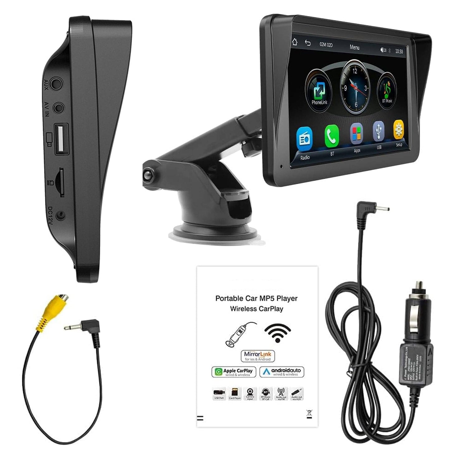 Navigatie Auto Timebox, Apple CarPlay, Android Auto, Ecran HD 7" inch