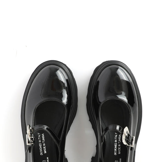 Chunky Mary Jane Obsidian | Western Buckle