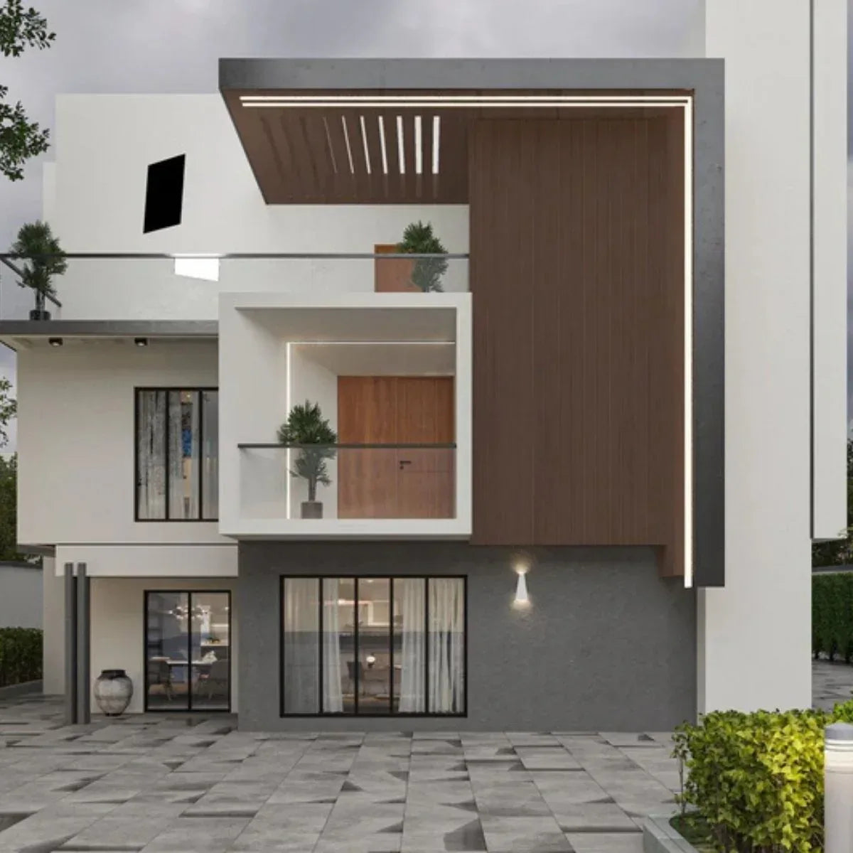 Lambriu decorativ WPC, reliefat, pentru exterior, montaj rapid, rezistenta ridicata, Naimeed D7494, 280x22x2.6cm, Stejar gri