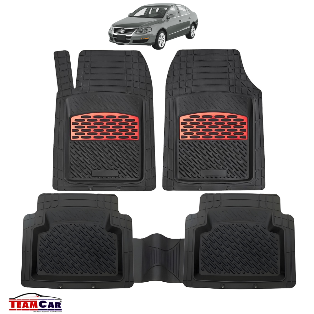 Volkswagen Passat B6 Sedan Covorase Auto TeamCar® Tip Tavita Compatibile (2005–2010) Red